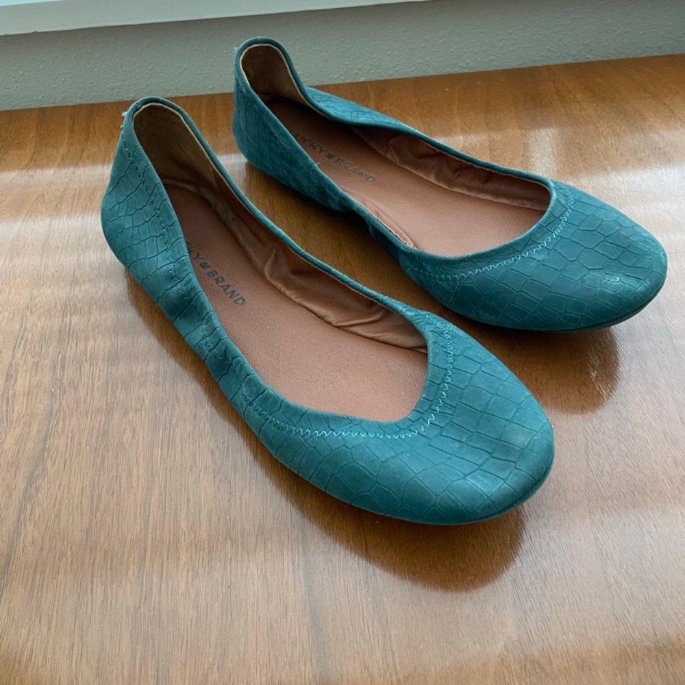 Lucky Brand - Green Flats - Women's 9